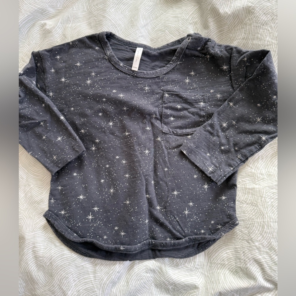 Rylee + Cru gray star shirt size 18-24 mos